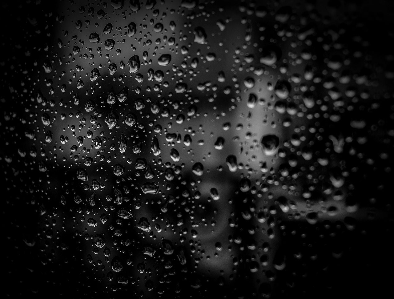 Image - black dark glass window wet rain