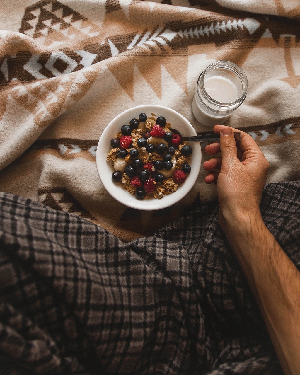 Image - oatmeal fruits breakfast food eat