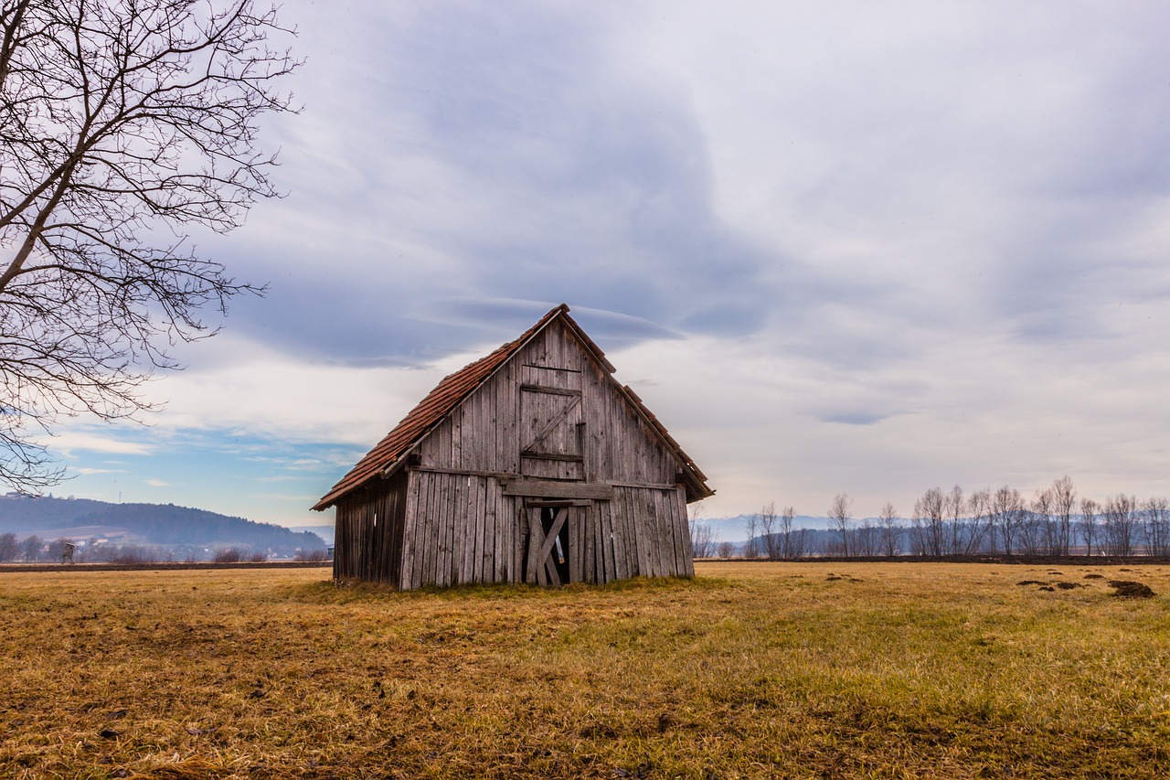 Image - green grass hut highland blue sky