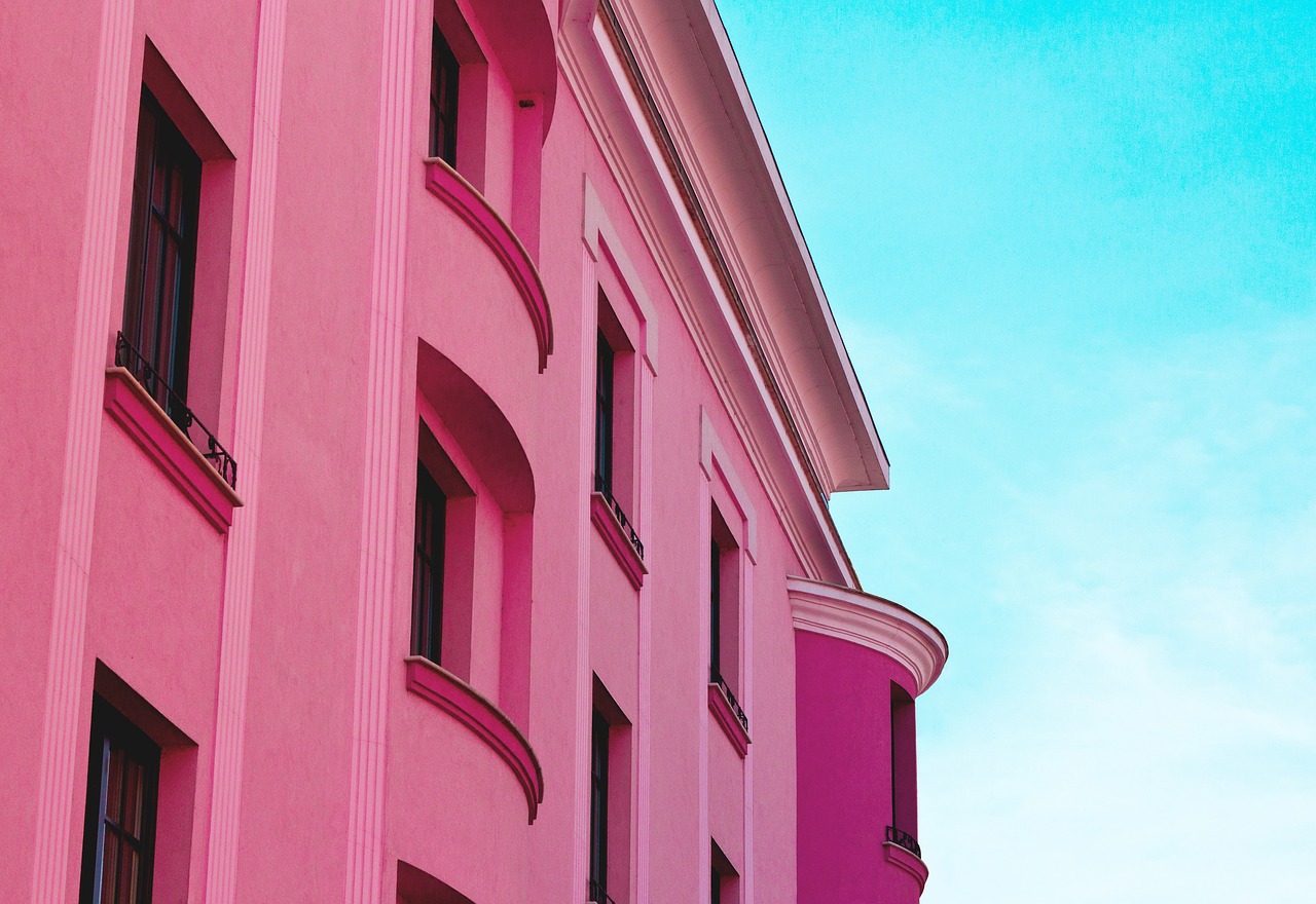 Image - architecture pink building