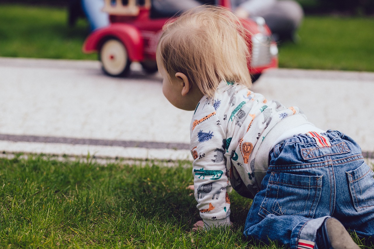 Image - green grass playground people kid