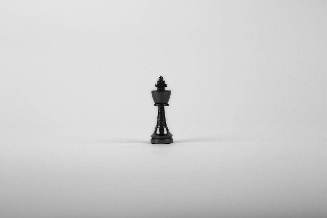 Image - black and white chess piece