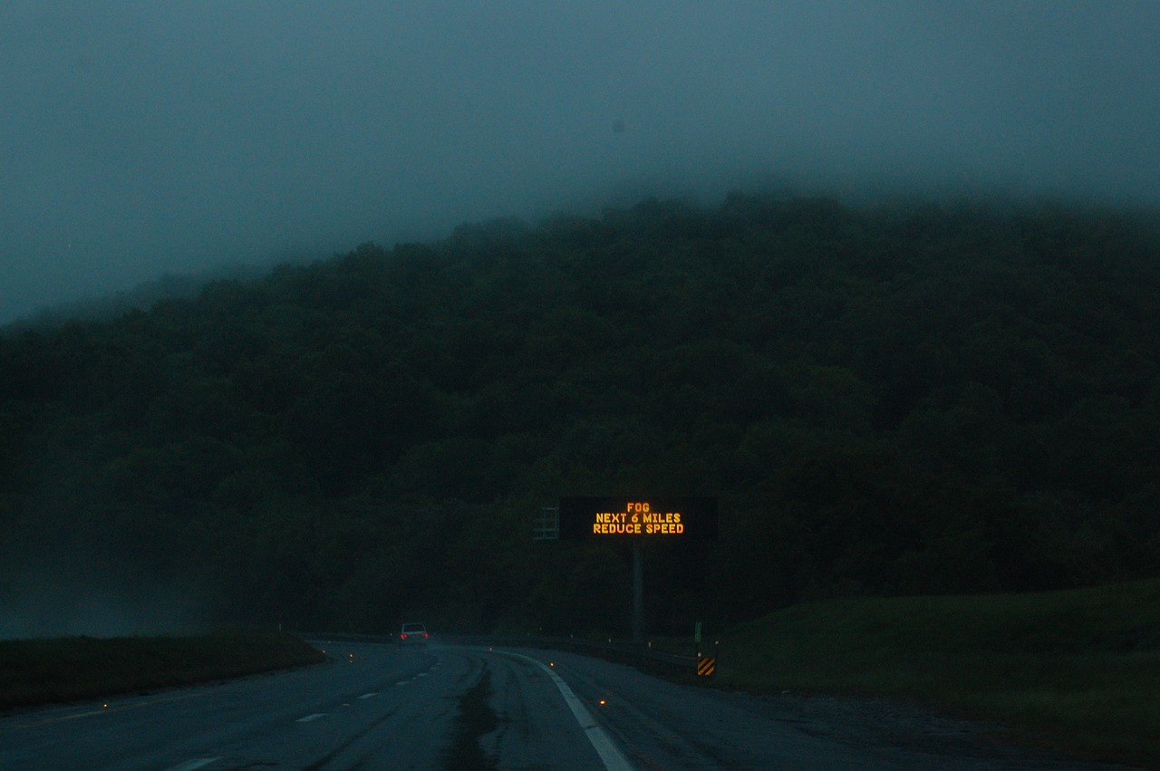 Image - mountain foggy landscape trees