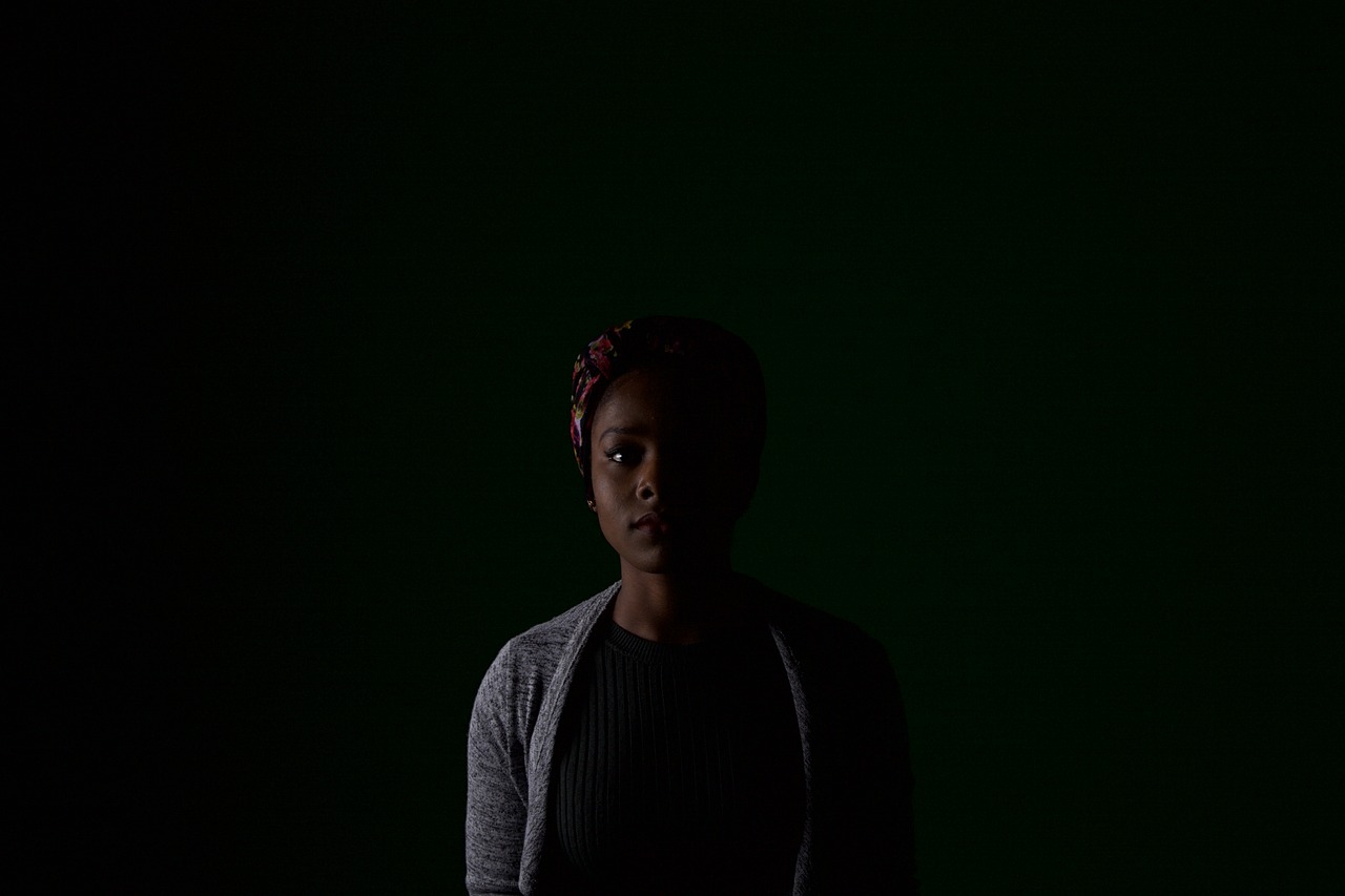 Image - dark room people woman girl