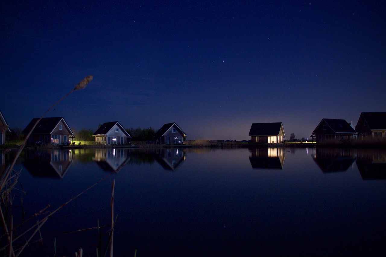 Image - architecture cottages houses lights