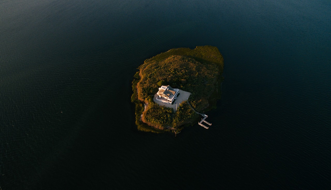 Image - island building aerial view sea