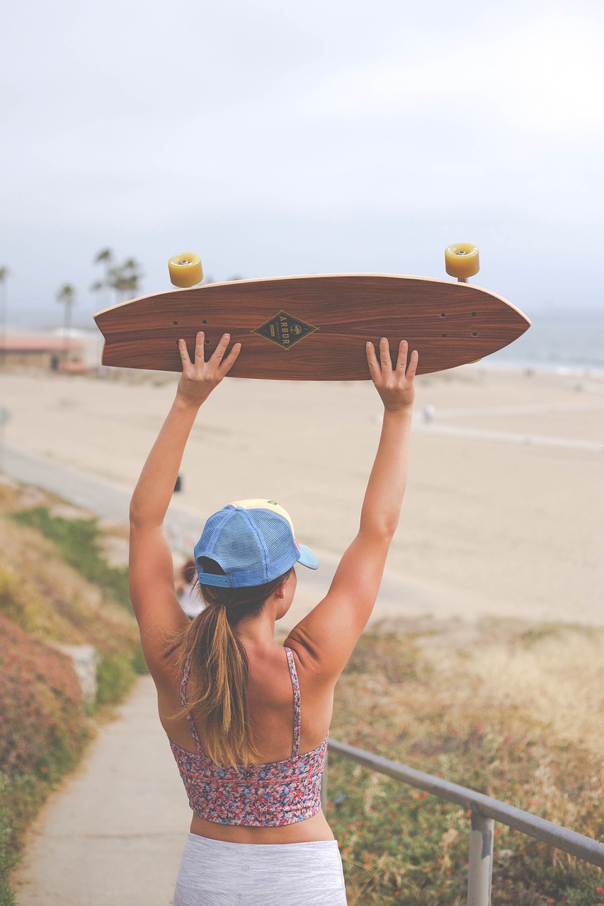 Image - skateboard longboard people girl