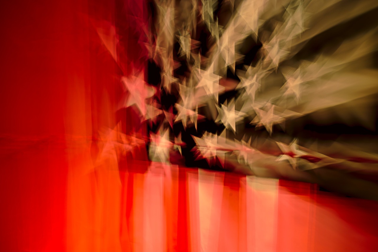 Image - flag stars blur