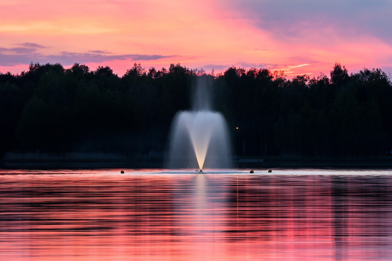 Image - fountain park water lights