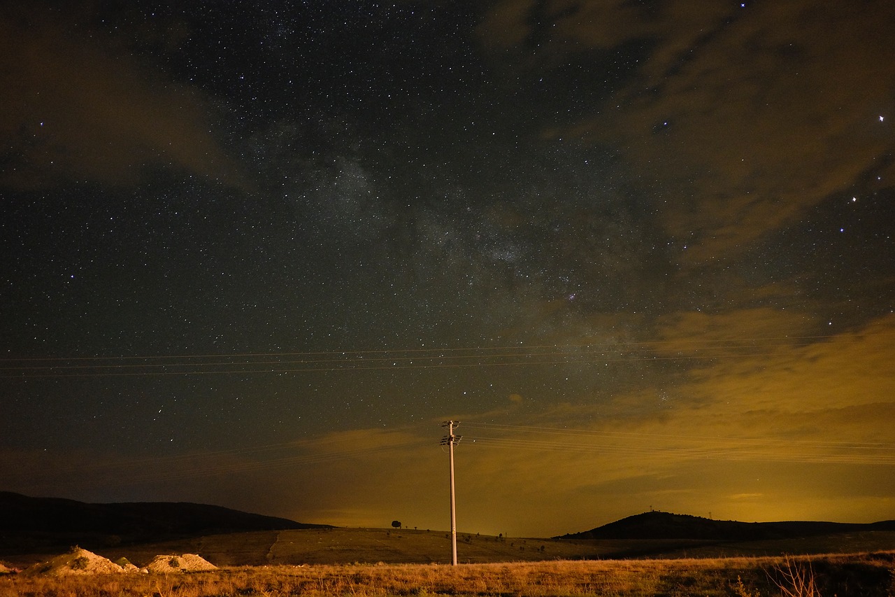 Image - nature landscape clouds sky star