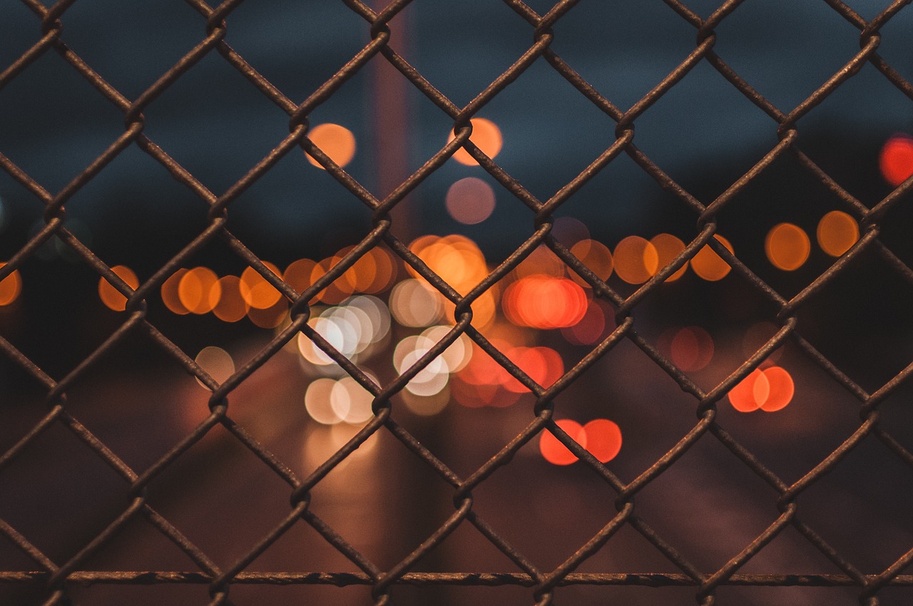 Image - fence steel wire street road