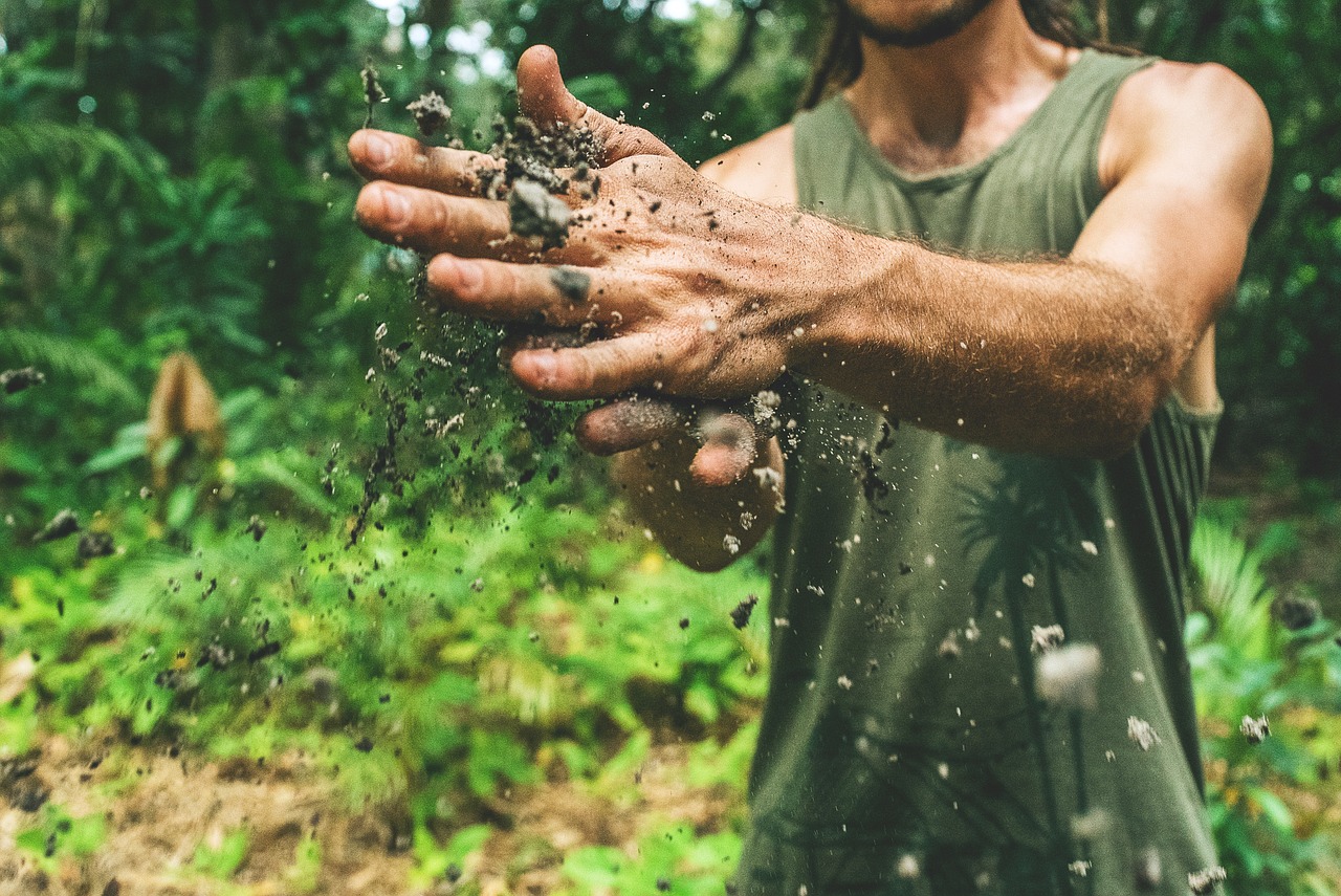 Image - soil dirty hand people man guy