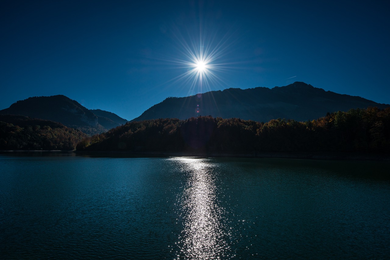 Image - night sky moon light mountain