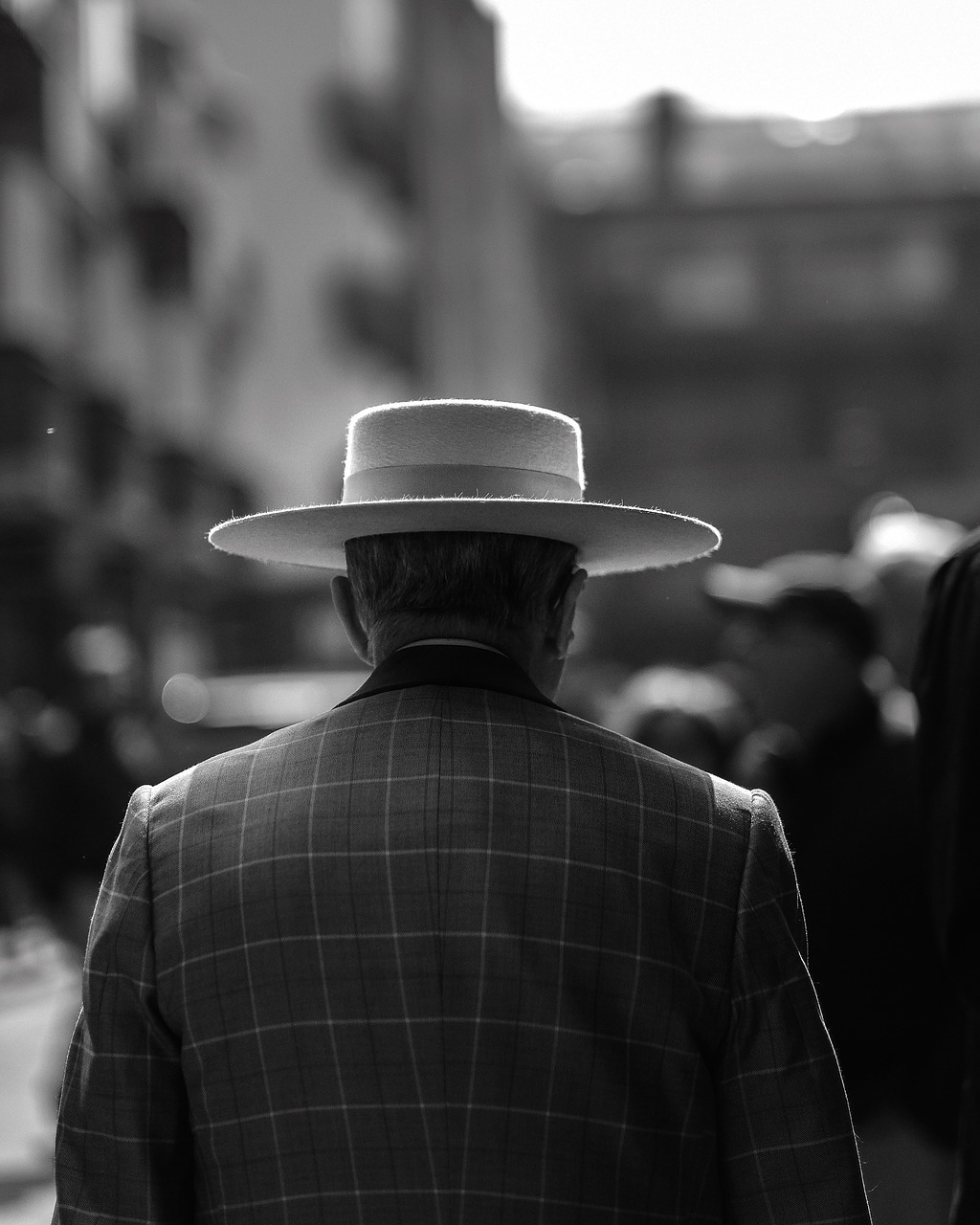 Image - blur people old man male walking