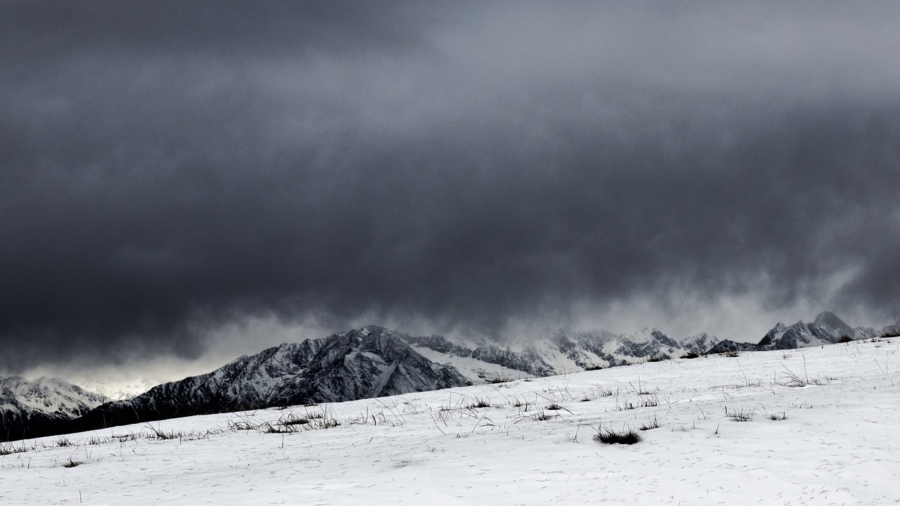 Image - mountain highland dark clouds sky