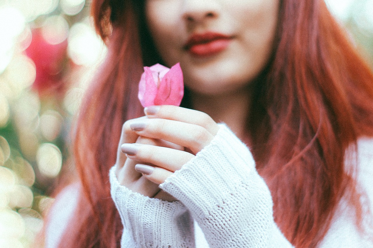 Image - people woman beauty girl flower