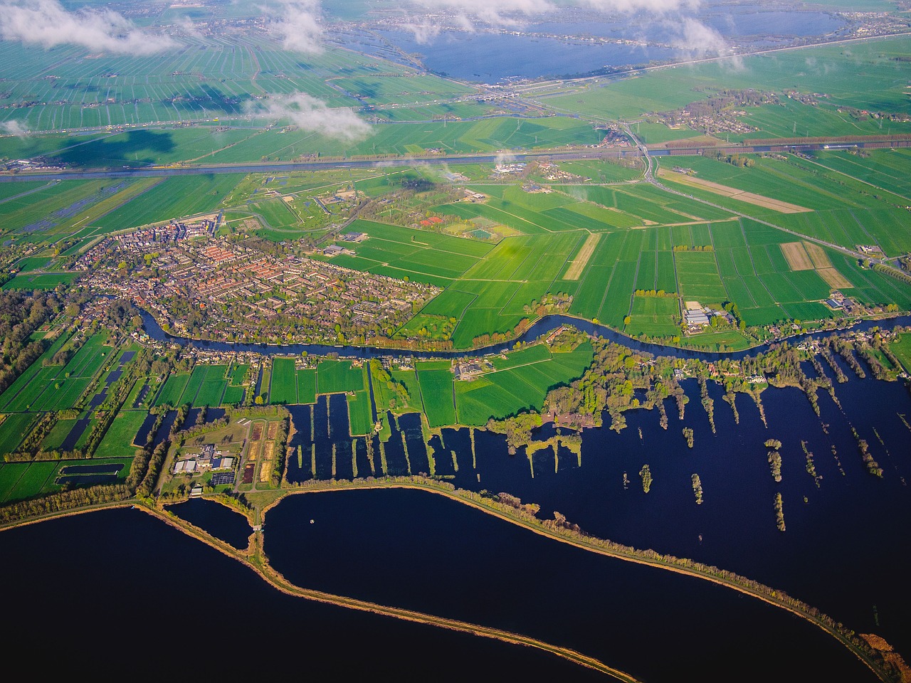 Image - green grass field farm aerial