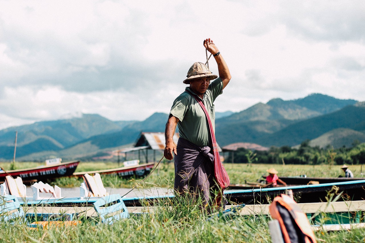 Image - people man farming grass mountain