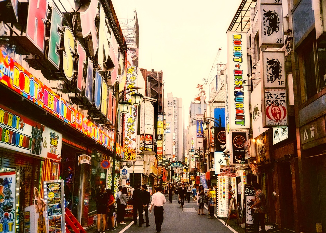 Image - shinjuku japan city urban signs