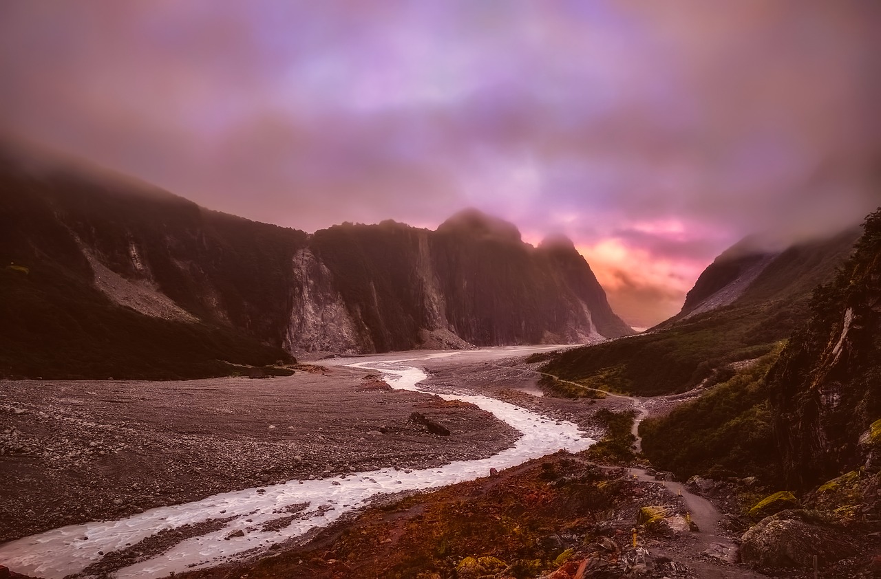 Image - new zealand glacier stream