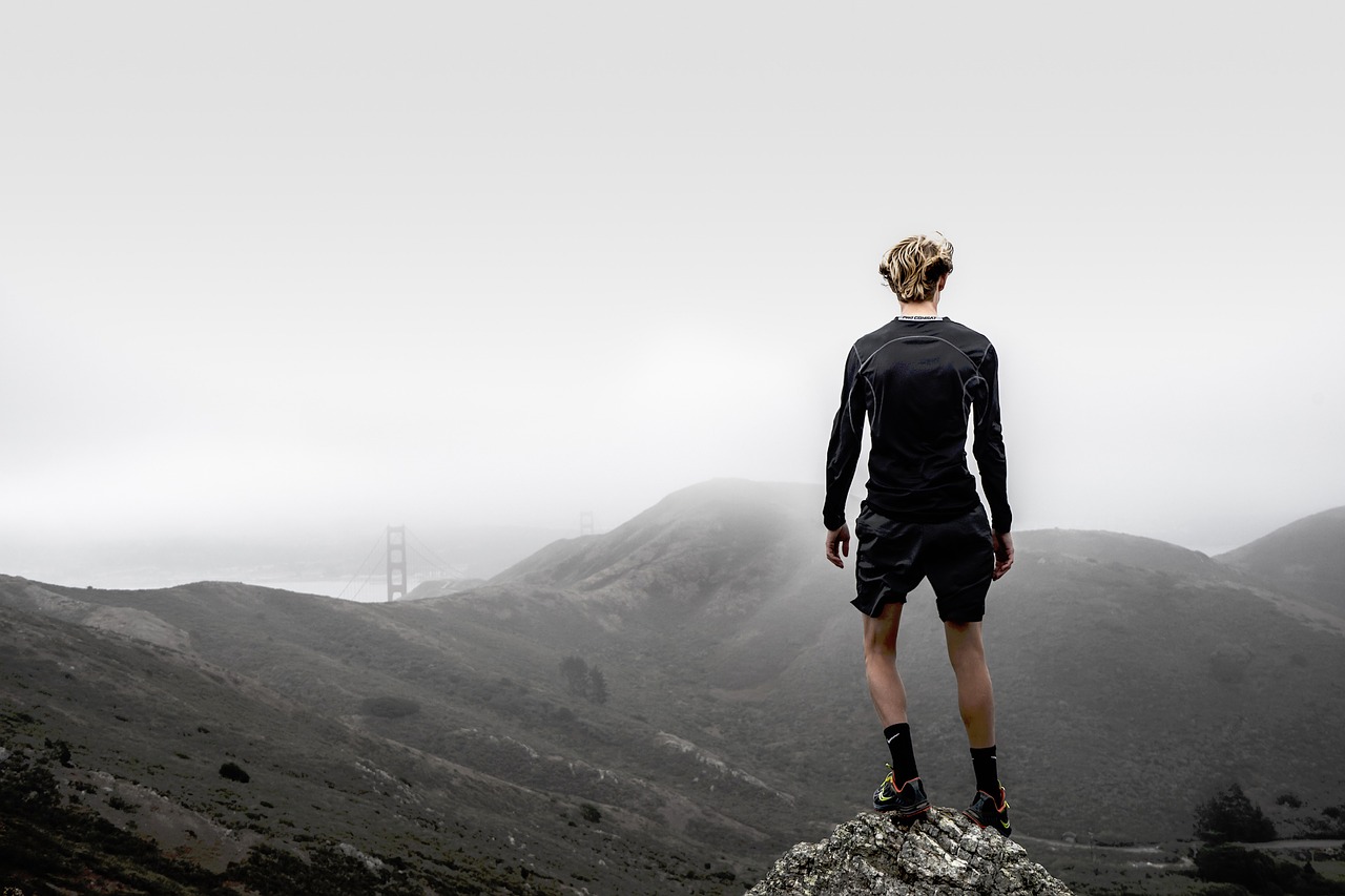 Image - nature mountains peak gray people