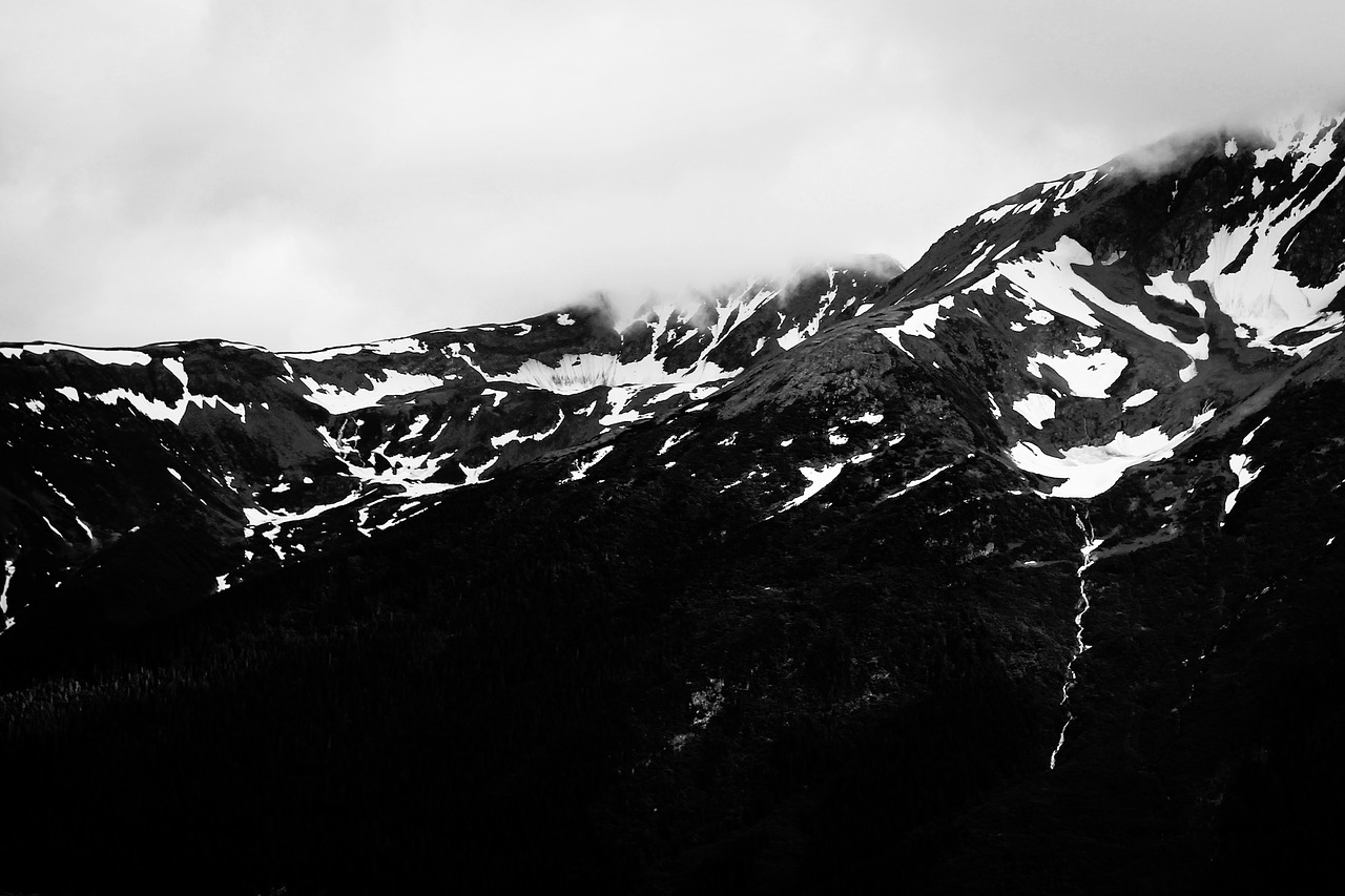 Image - nature mountains snow smoke haze