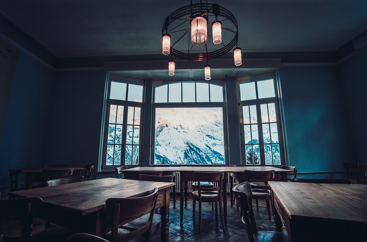 Image - meeting room wooden table chairs