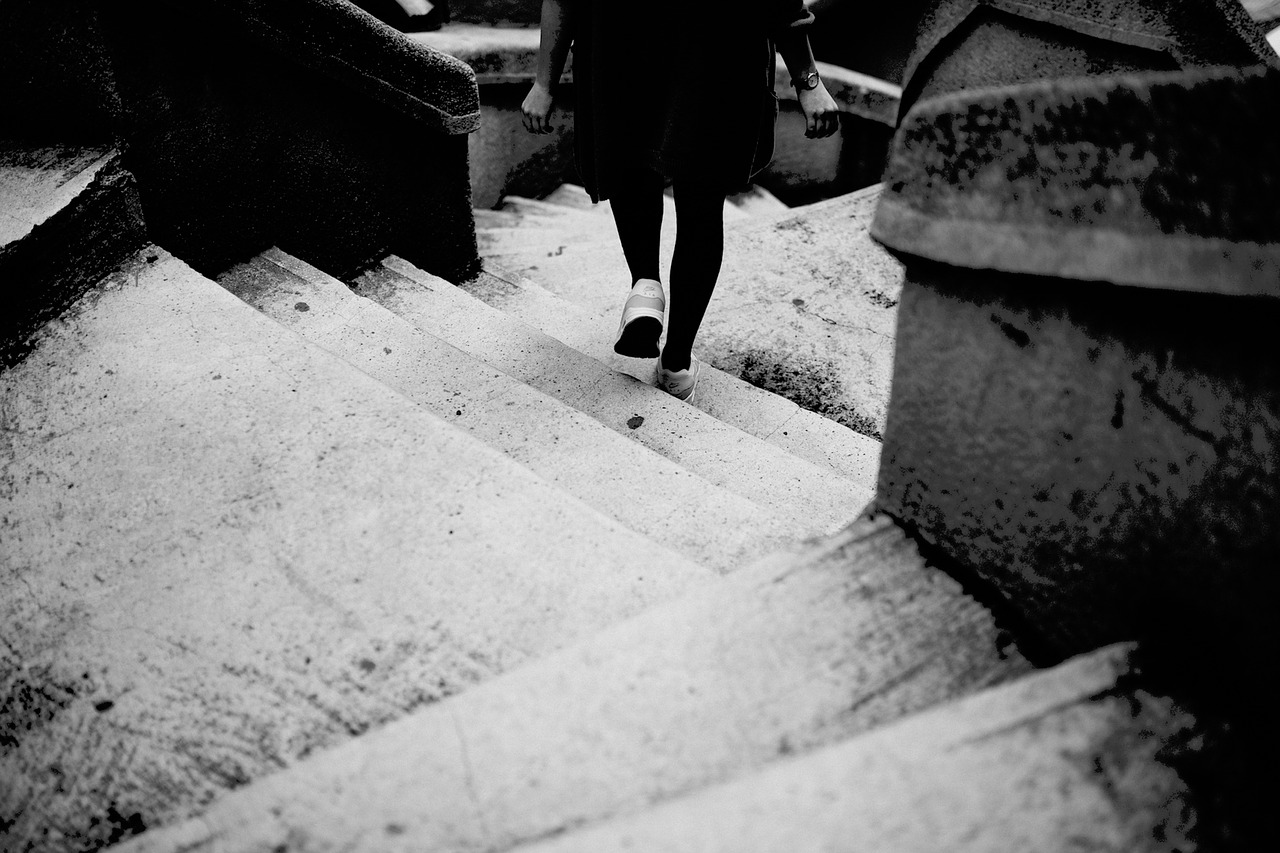 Image - steps stairs people girl lady