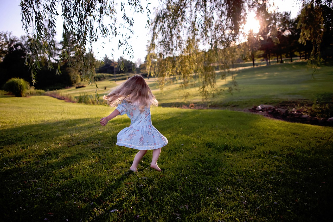 Image - people kid child girl blue dress