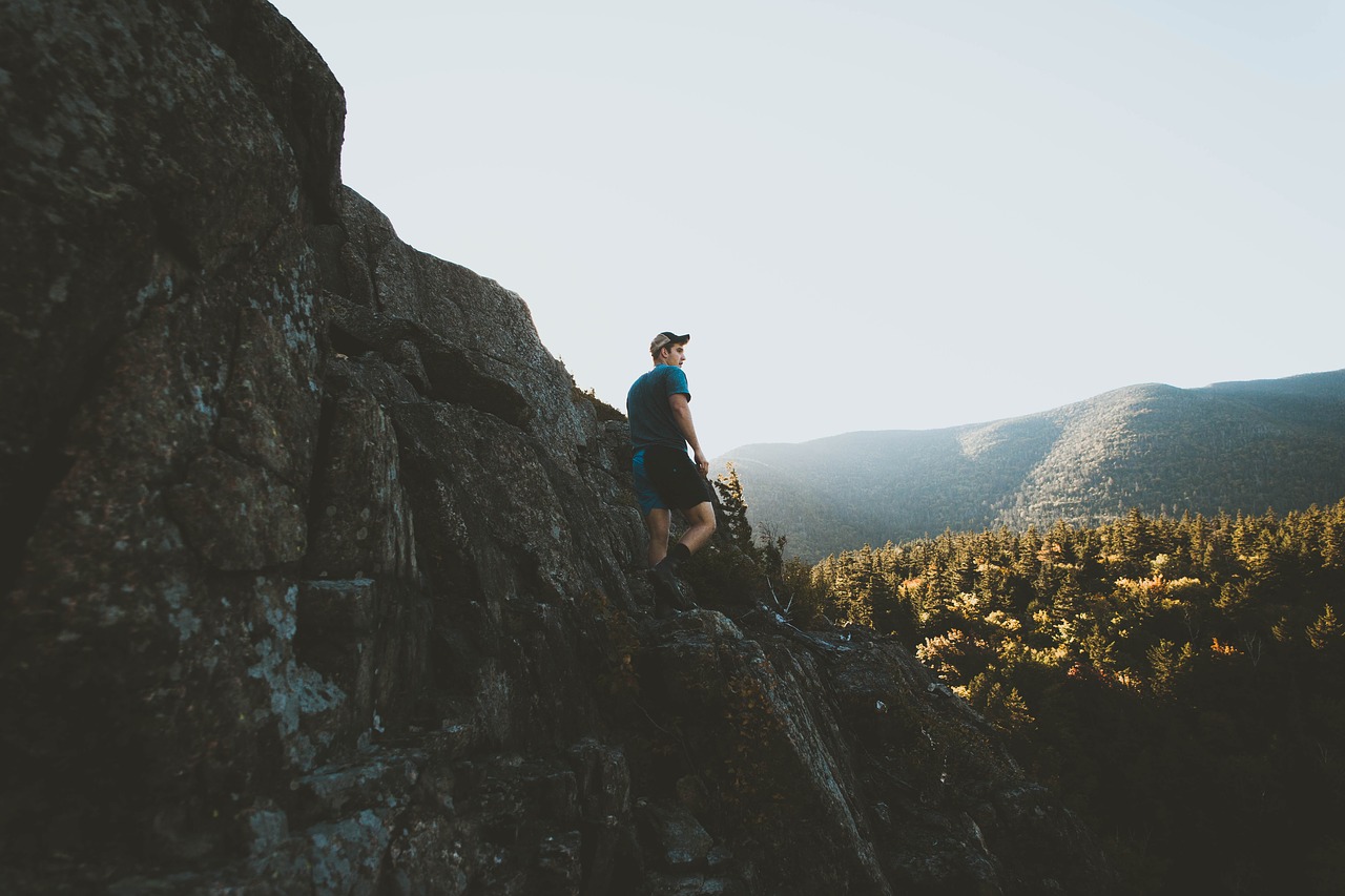 Image - nature mountains rock trees sky