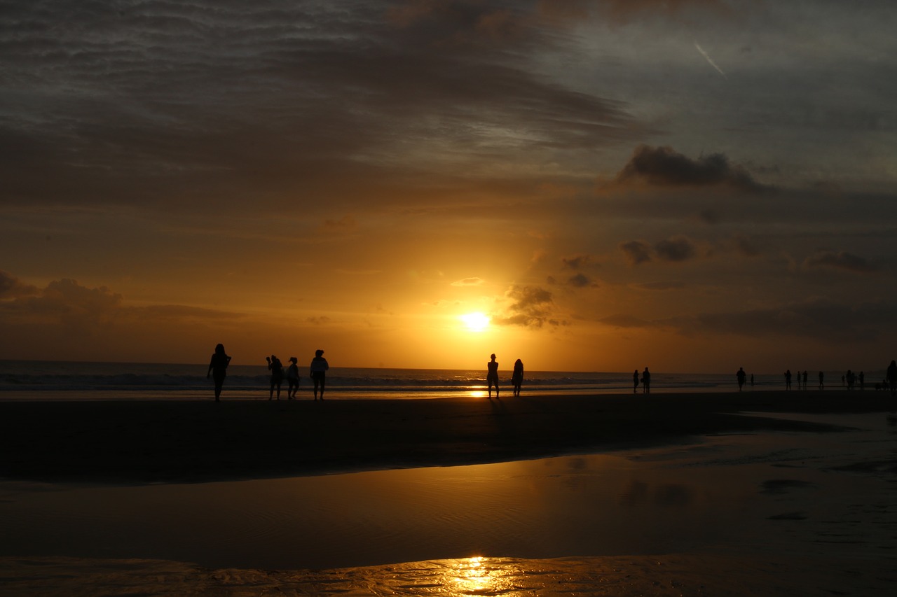 Image - sun sunset beach sea side ocean