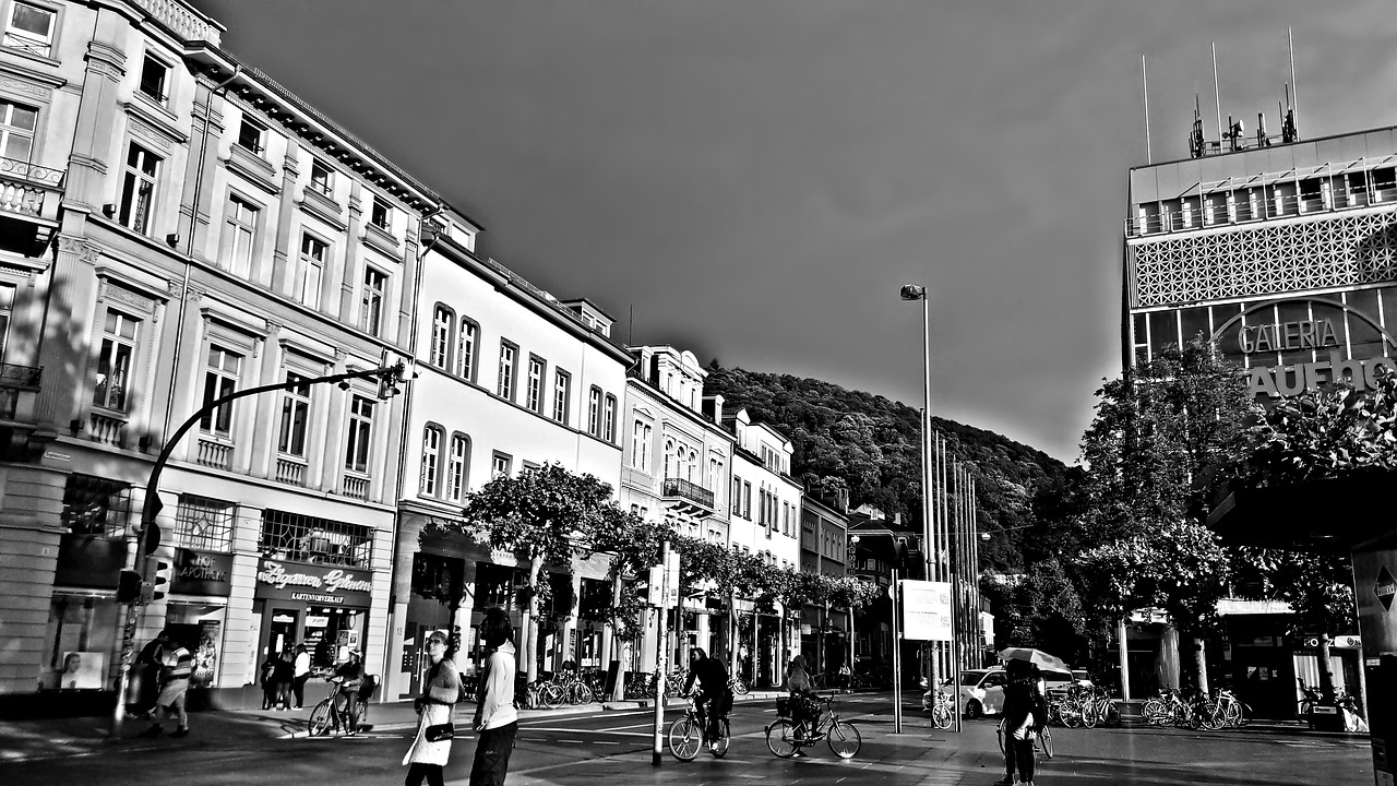 Image - city black biel old town street