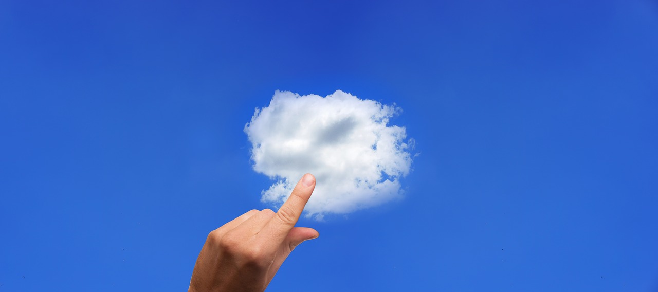 Image - cloud finger touch cloud computing