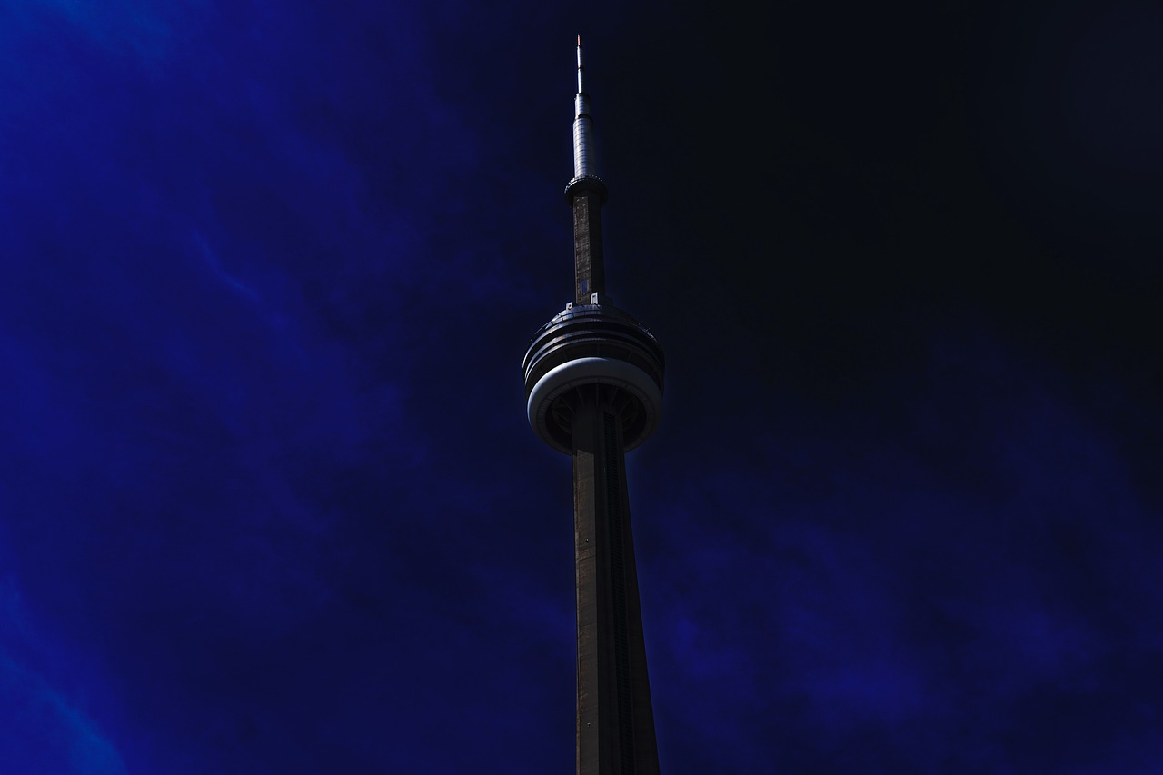 Image - dark blue sky tower