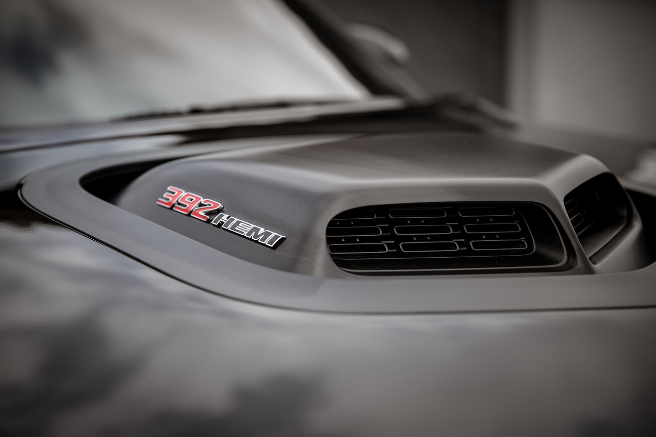 Image - black car 392 hemi hood