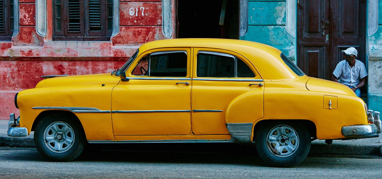 Image - yellow car vehicle travel trip