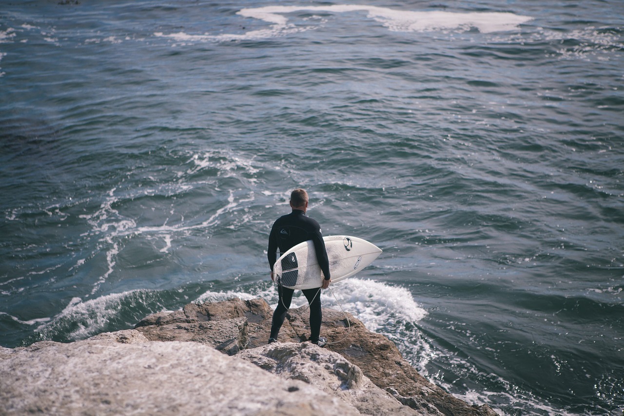 Image - sea ocean water waves people man