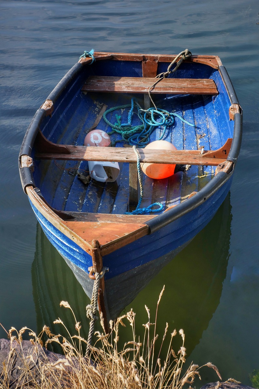 Image - boat small fishing river blue