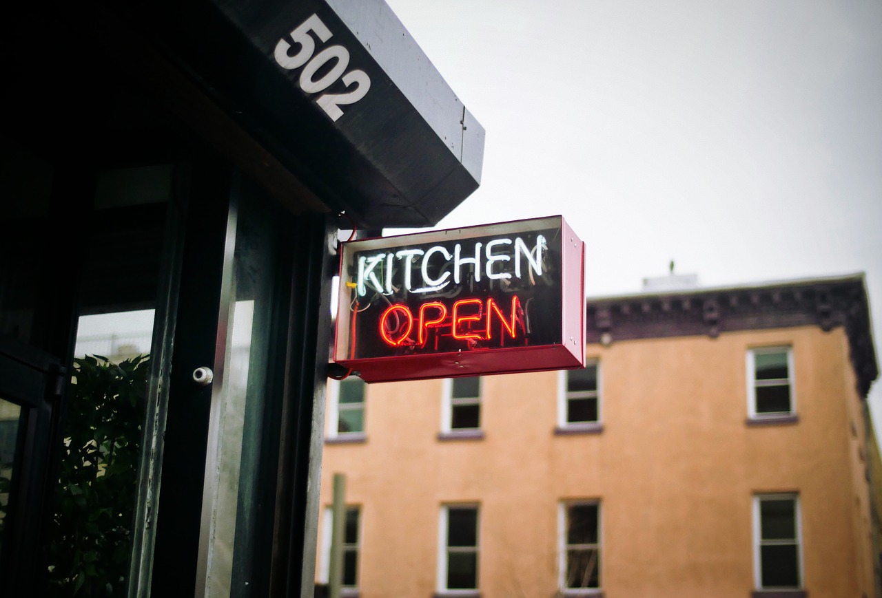 Image - kitchen open sign restaurant food