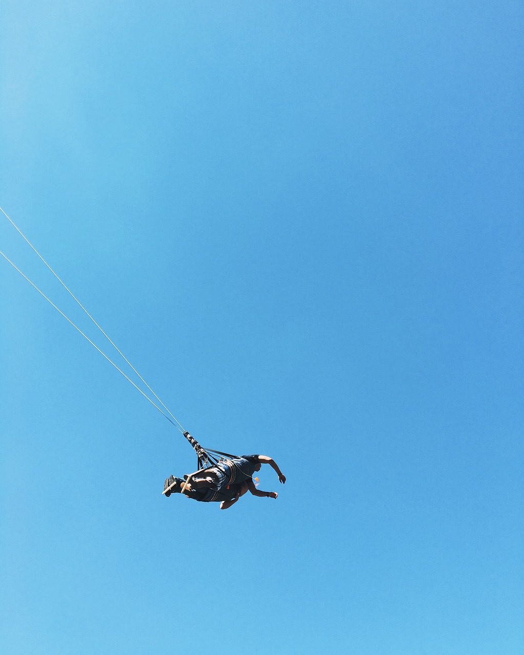 Image - people man parachute air clouds