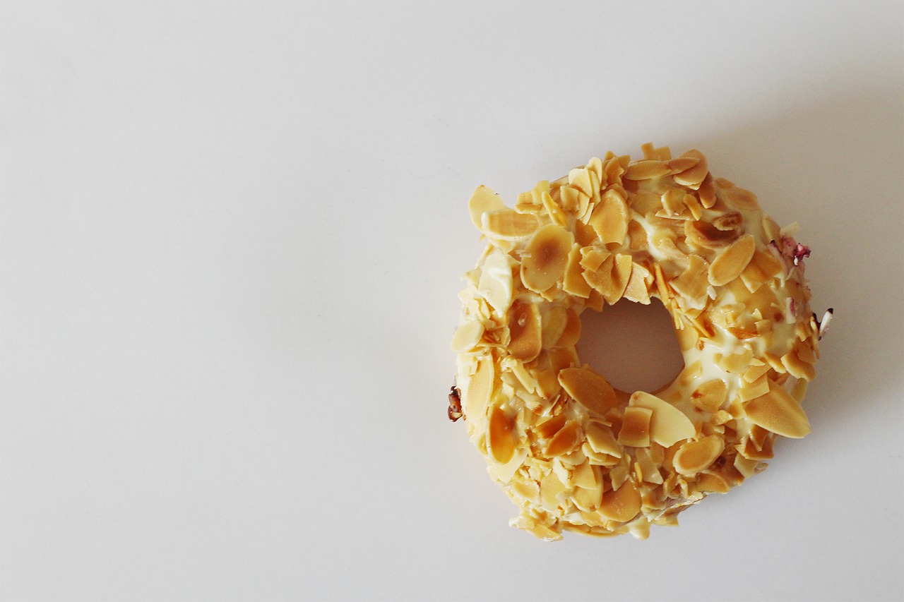 Image - donut sweet pastry bread almonds