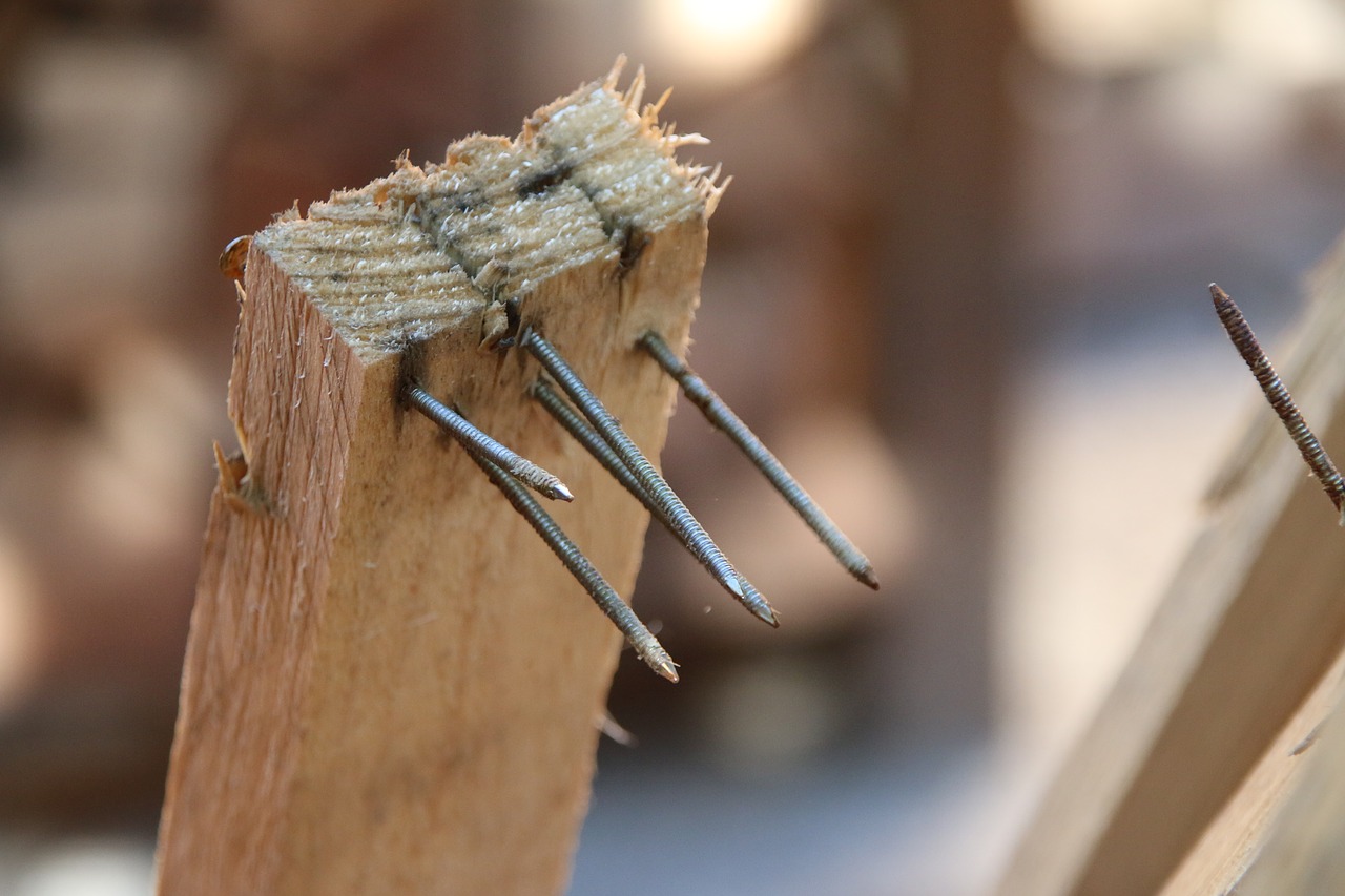 Image - nails batten wooden slat
