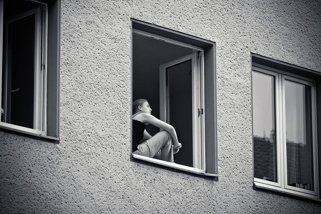 Image - window woman building home human