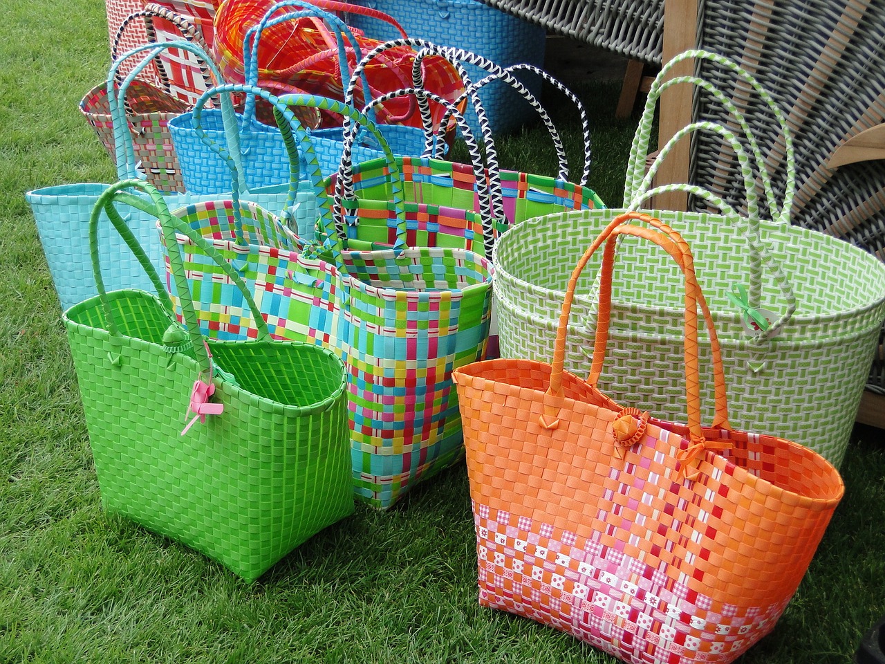 Image - bags colorful girl market color