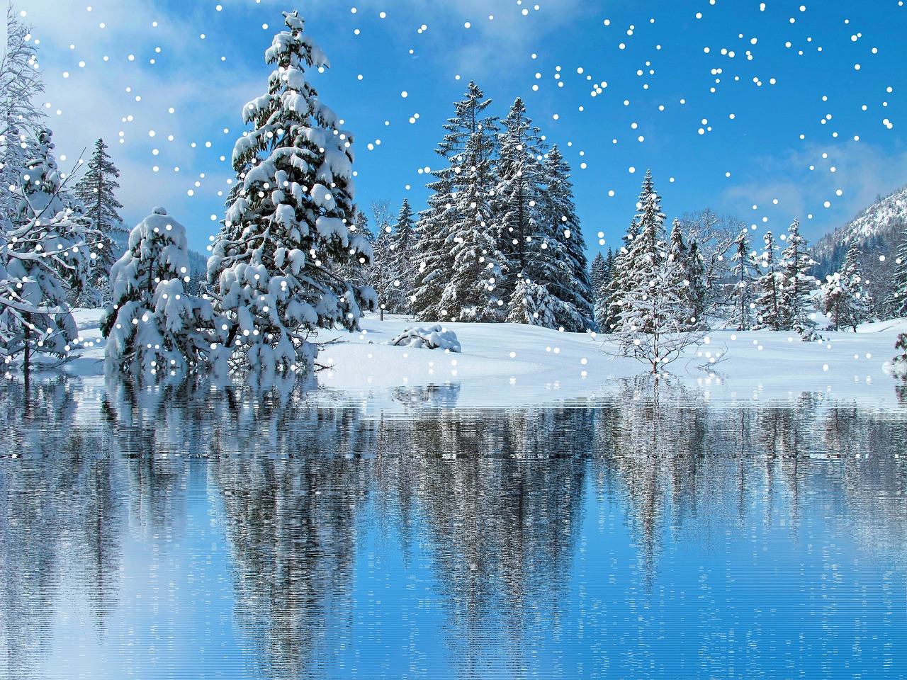 Image - winter snow snowfall wintry cold