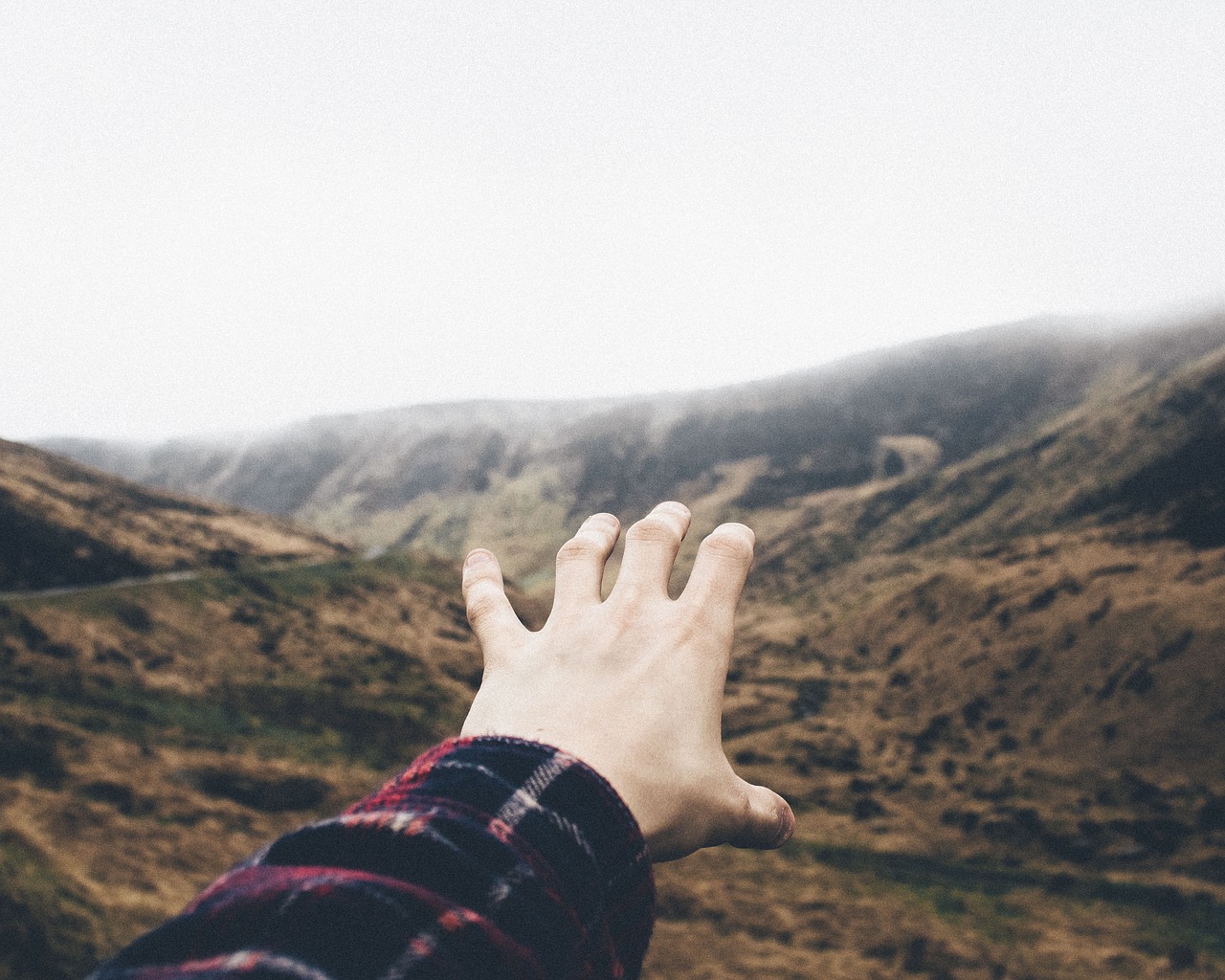 Image - people hand highland view blur