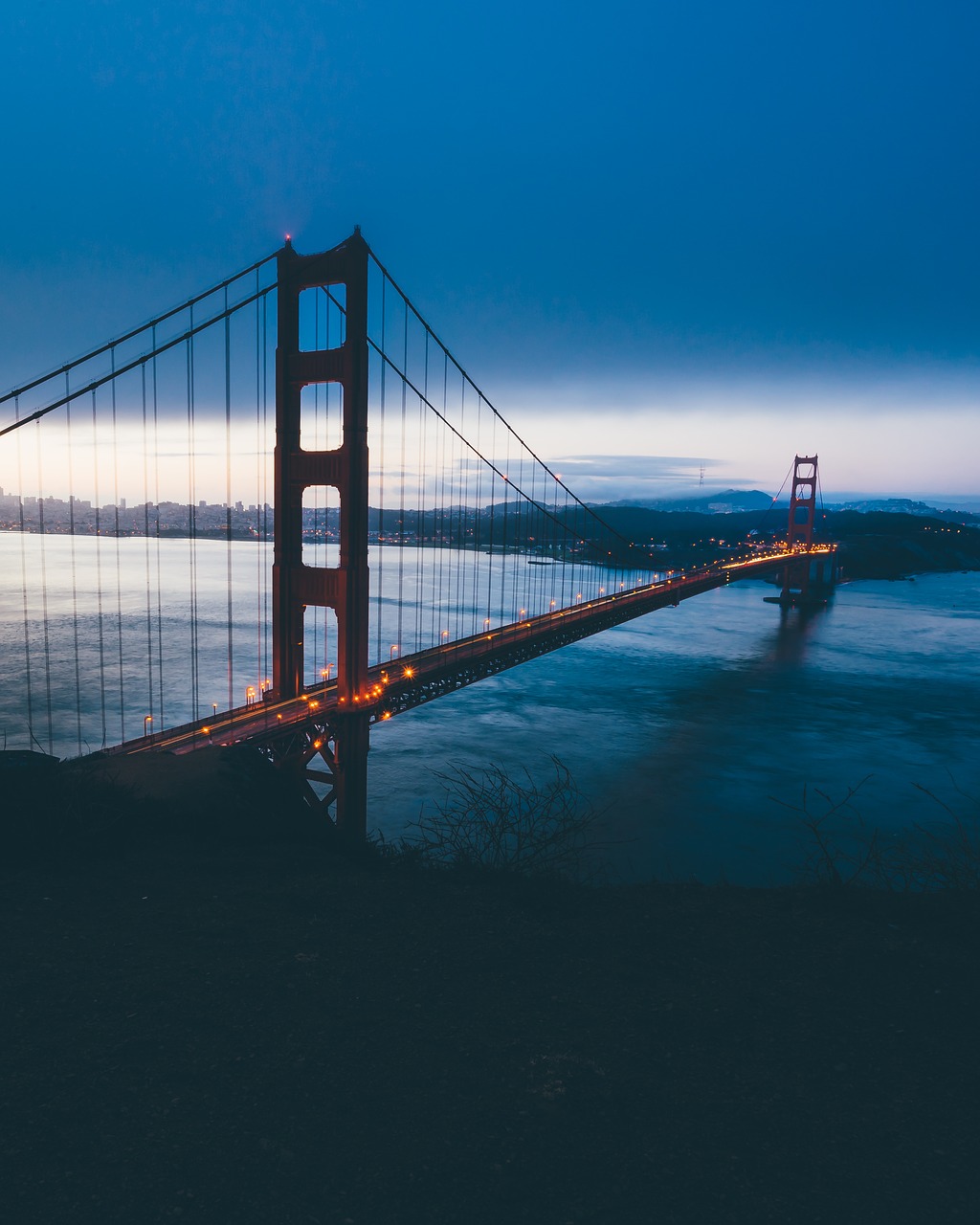 Image - night infrastructure bridge sea