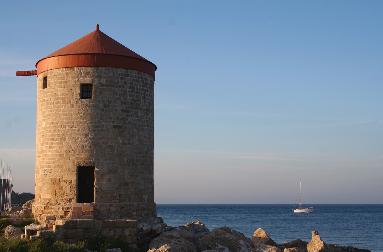 Image - rhodes greece windmill island