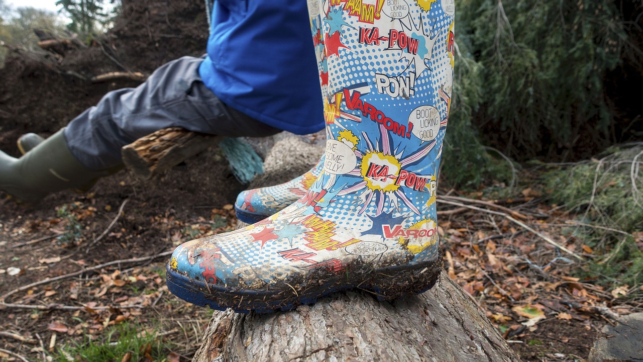 Image - boots mud trunk bark tree forest