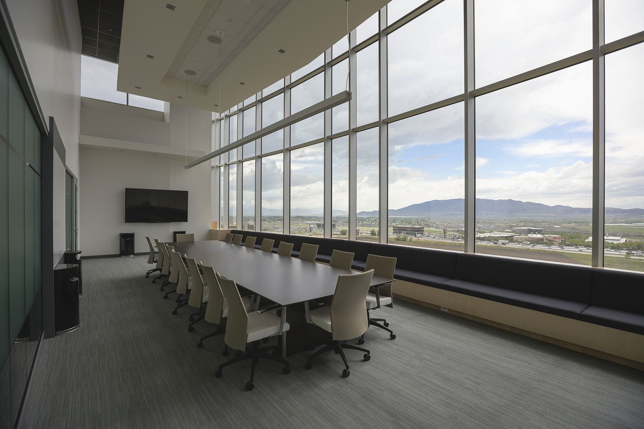 Image - table chairs room windows glass